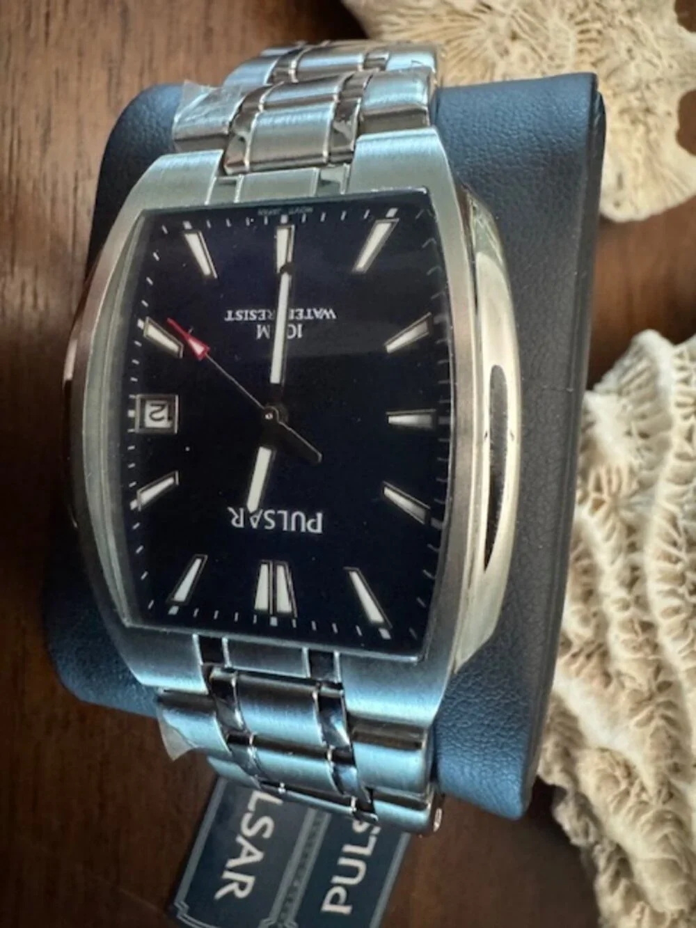 Pulsar Men's Stainless Steel Black Dial Watch